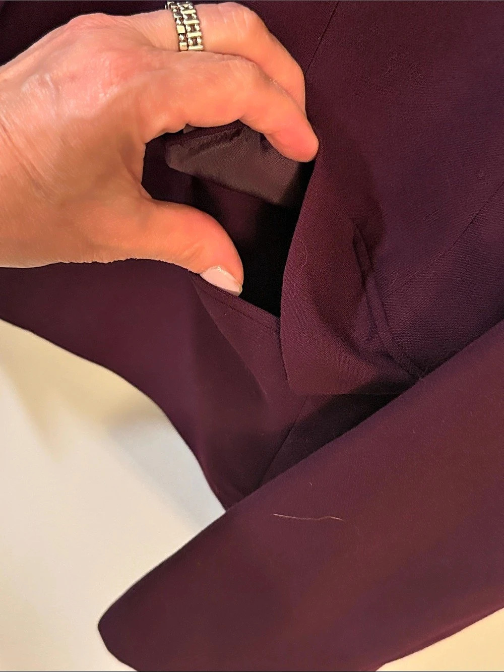 Calvin Klein Plum Purple Blazer Size 10P EUC - Picture 5 of 6